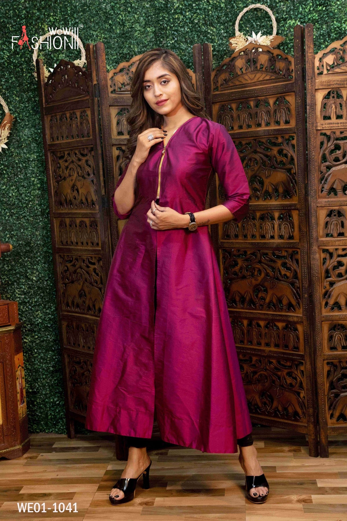 Purple Color Fancy And Attractive Kurti