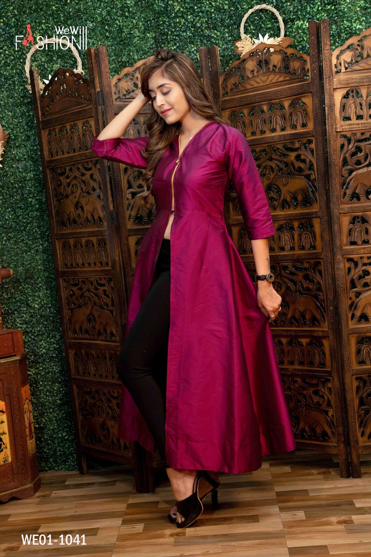 Purple Color Fancy And Attractive Kurti