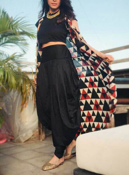 Crop Top Dhoti Jackets
