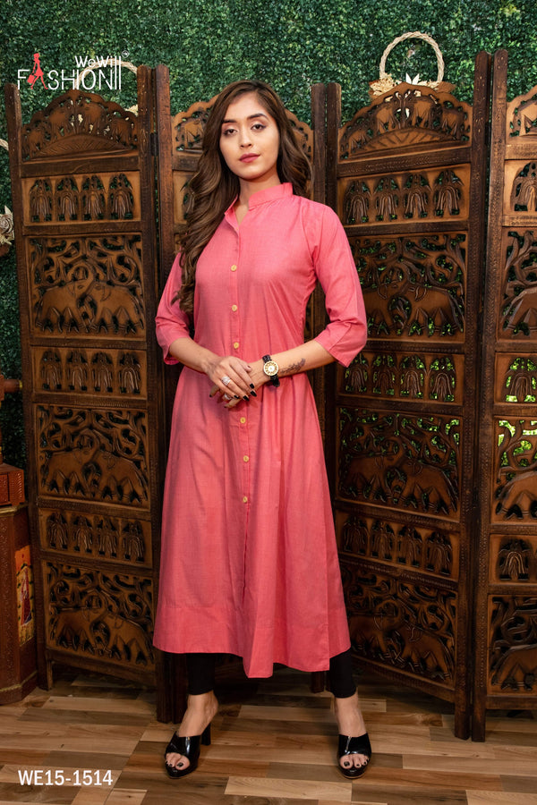 Light Pink Fancy Pattern Kurti