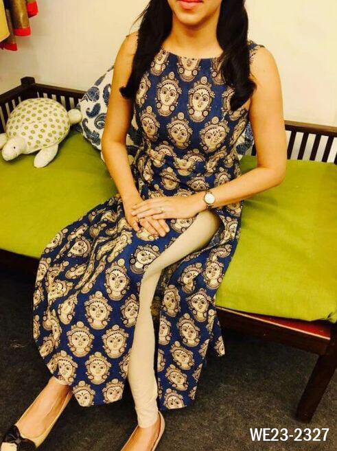 Queen Printed Blue Kurti