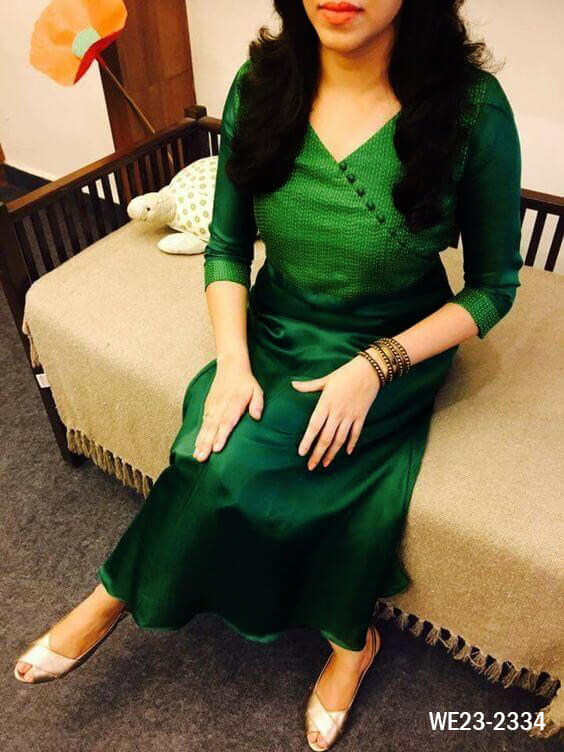 Dark Green Simpal kurti
