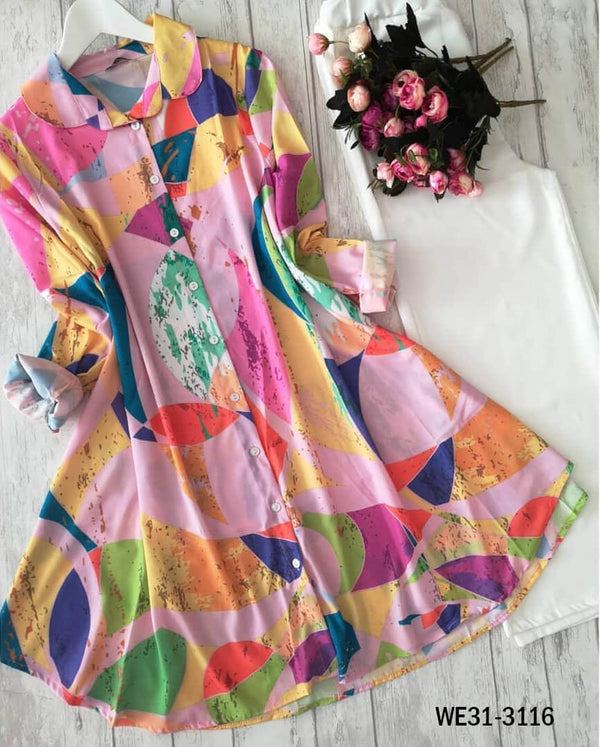 Fancy Printed Shirt With Palazzo