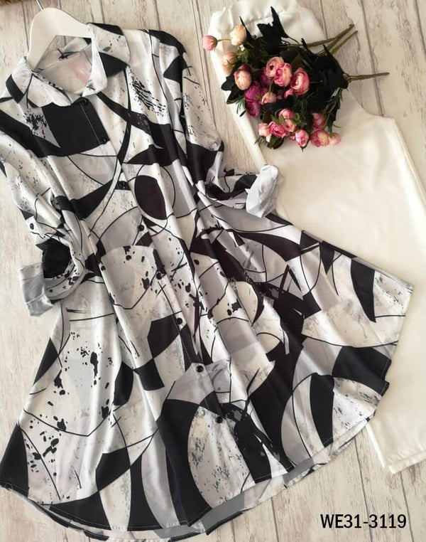 Fancy Printed Shirt With Palazzo