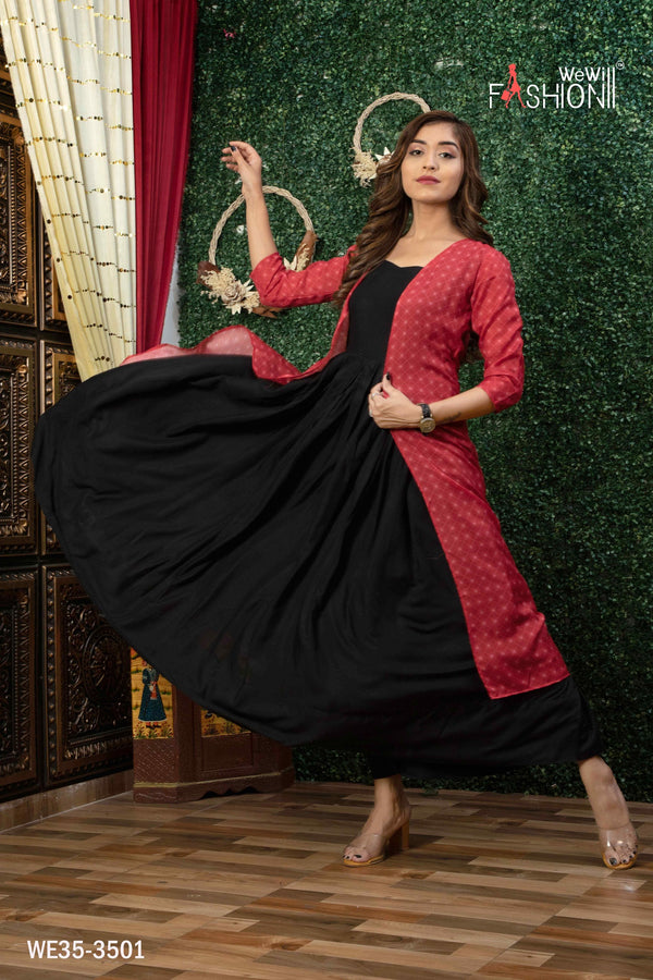 Stylish Long Jacket With Designer Kurti