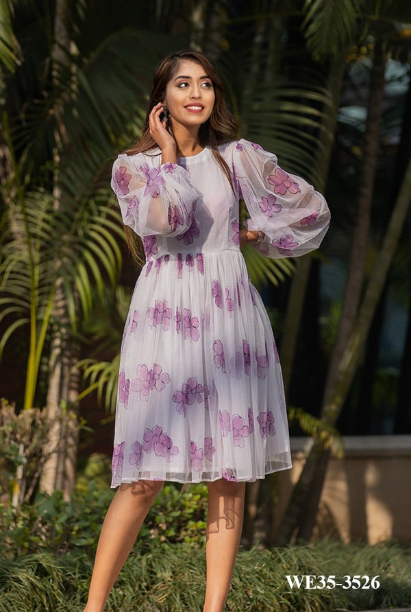 White Color Attractive Frock