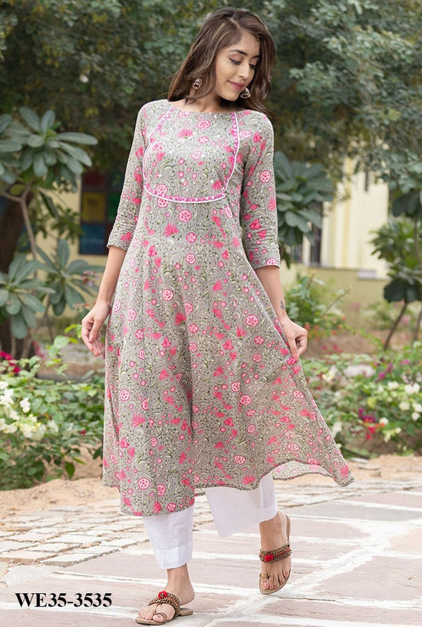Floral Printed Kurti With Pant