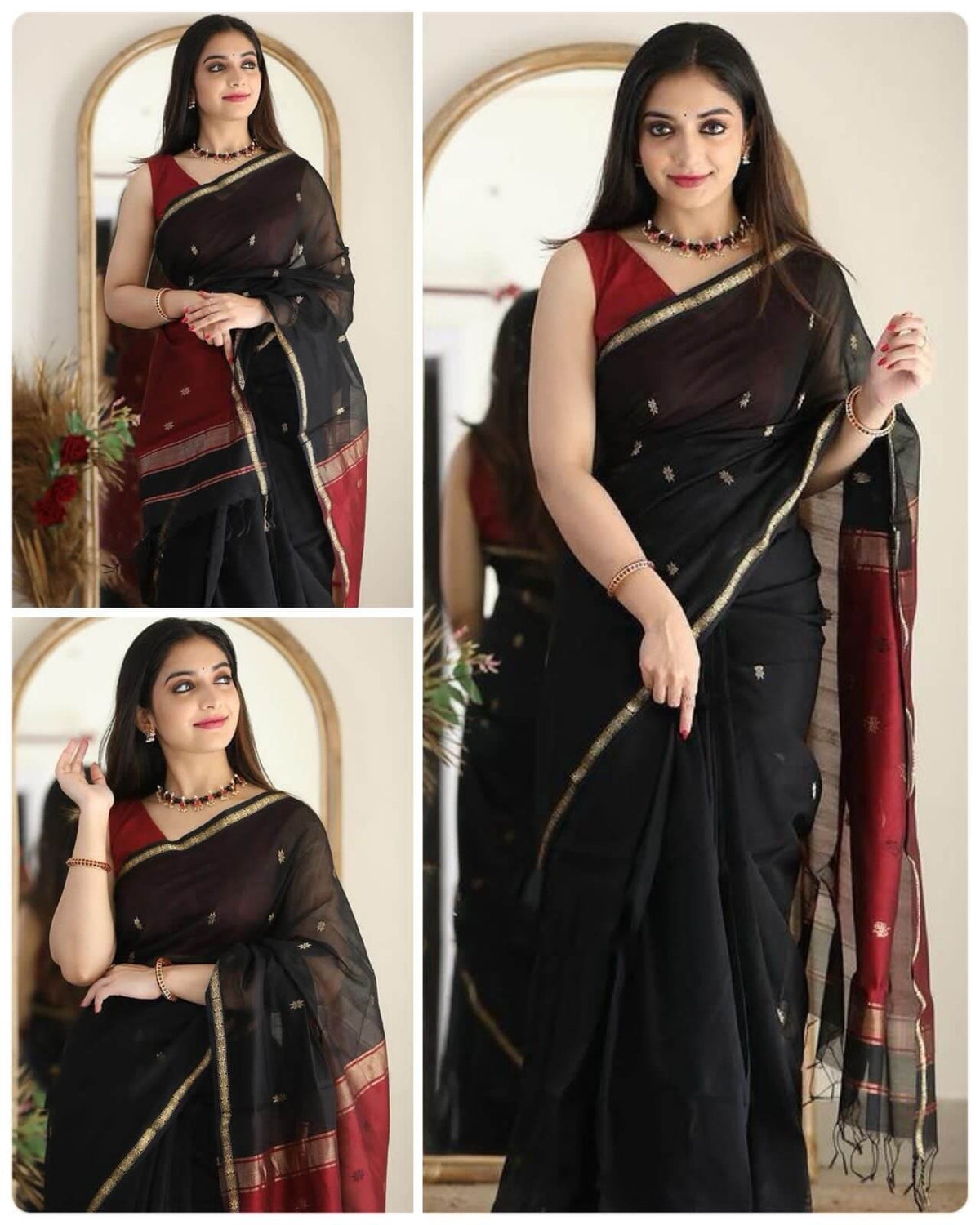 Women's Traditional Saree Soft Silk Saree With Blouse Piece
