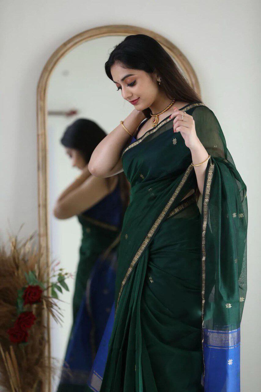 Women's Traditional Saree Soft Silk Saree With Blouse