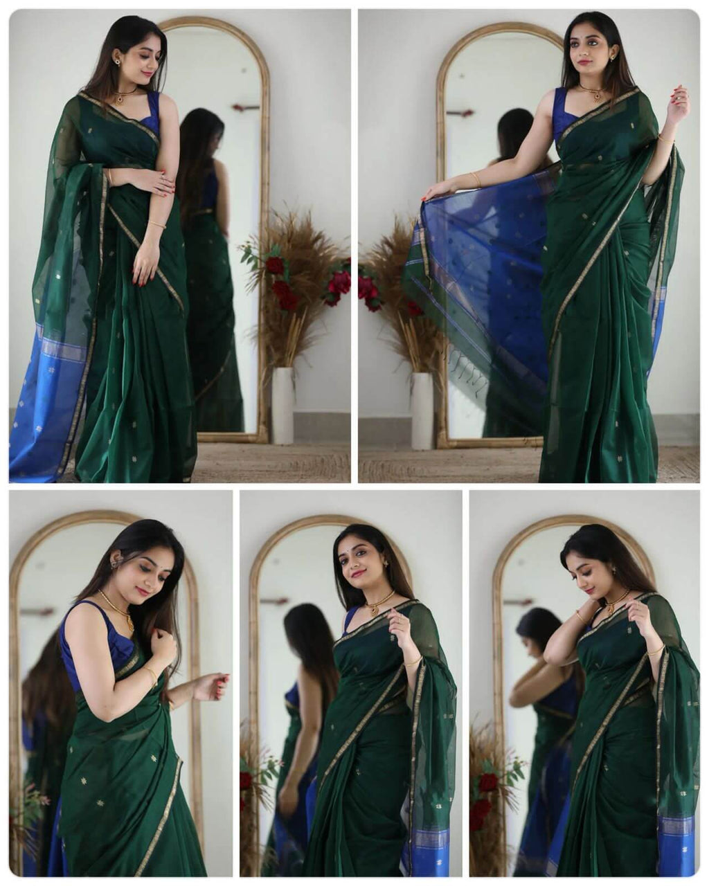 Women's Traditional Saree Soft Silk Saree With Blouse