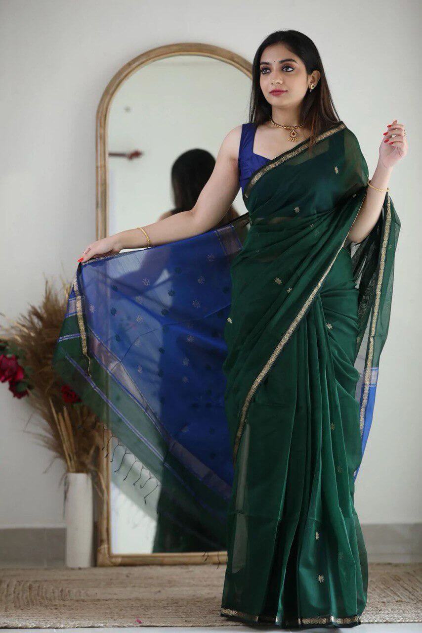 Women's Traditional Saree Soft Silk Saree With Blouse
