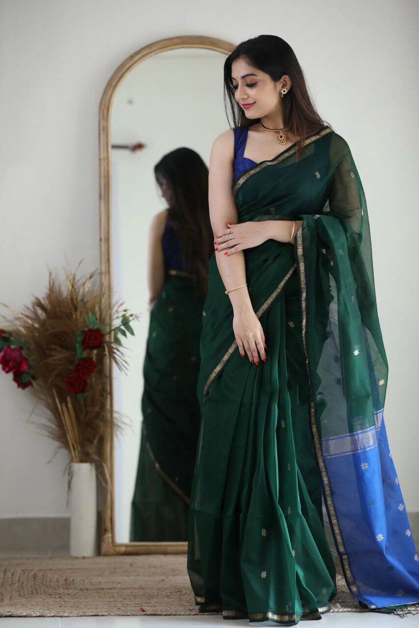 Women's Traditional Saree Soft Silk Saree With Blouse