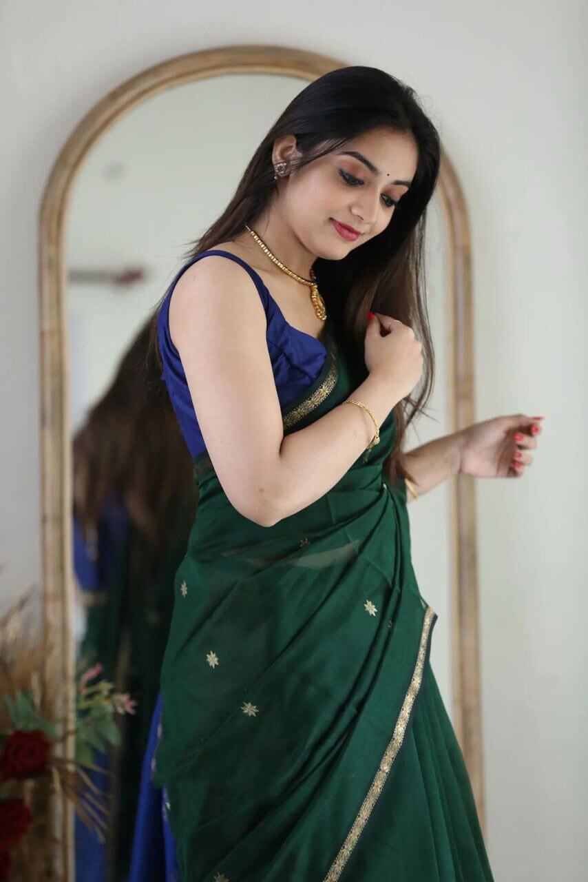 Women's Traditional Saree Soft Silk Saree With Blouse