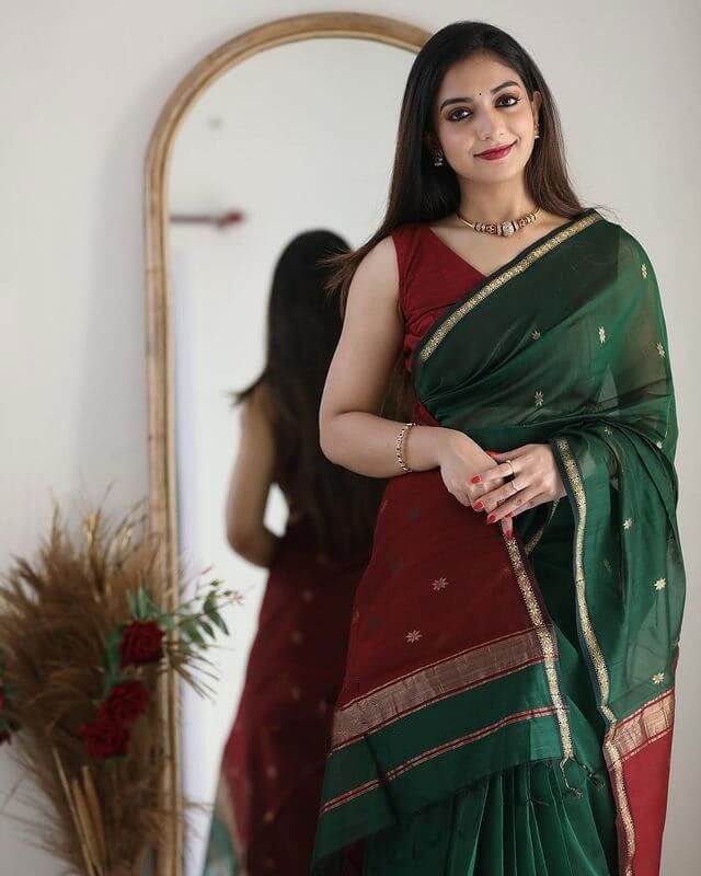 Traditional Saree Soft Silk Saree With Blouse Piece