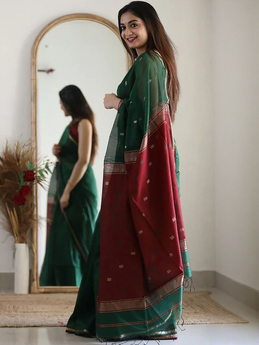 Traditional Saree Soft Silk Saree With Blouse Piece