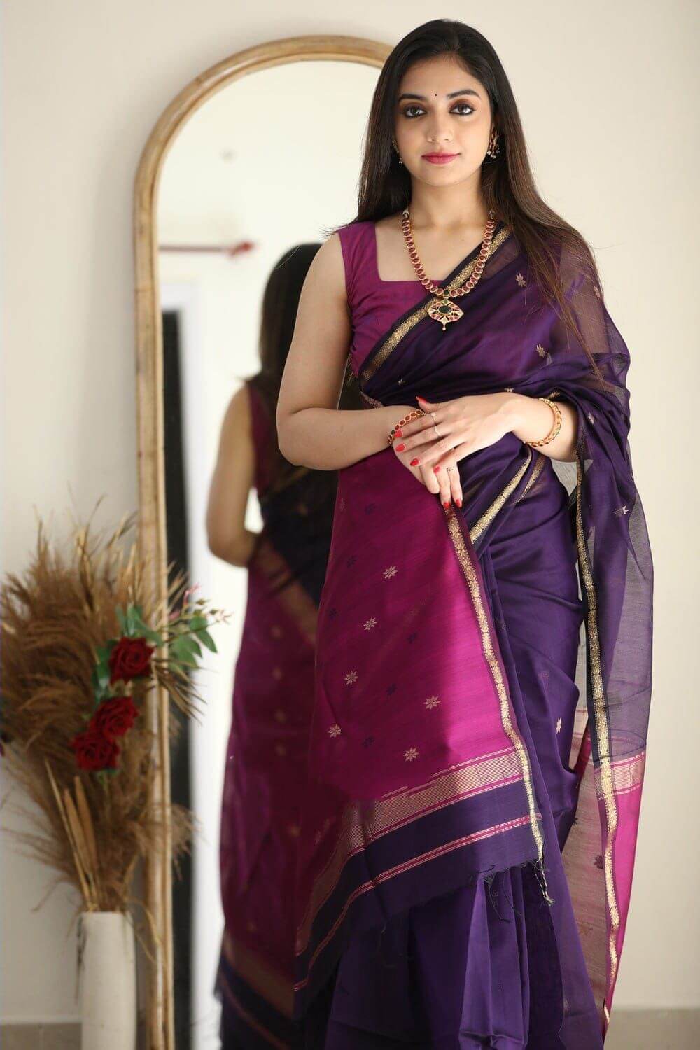 Traditional Saree Soft Silk Saree With Blouse Piece