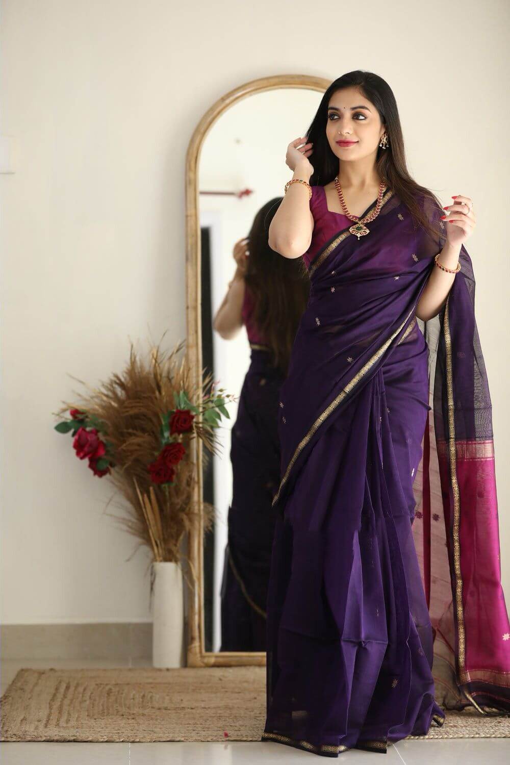 Traditional Saree Soft Silk Saree With Blouse Piece